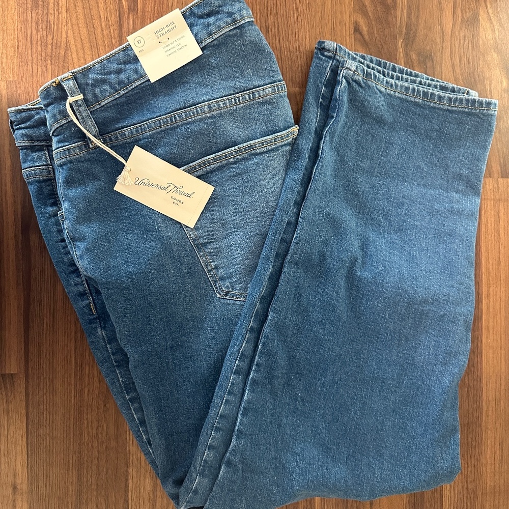 New! Women's High-Rise Straight Jeans - 17